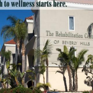 Exterior view of the Rehabilitation Center of Beverly Hills under a clear blue sky.