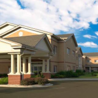 A beautiful residential building under a sunny sky.