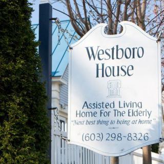 Sign for Westboro House, an assisted living home for the elderly.
