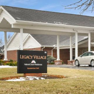 Entrance to Legacy Village, a residential community.
