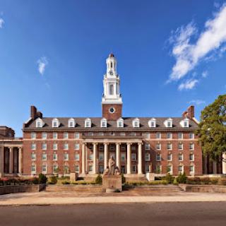 A historic university building with classic architecture.