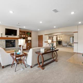 A spacious and inviting living room designed for comfort and relaxation.