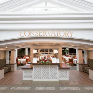 Elegant restaurant interior with inviting dining area.