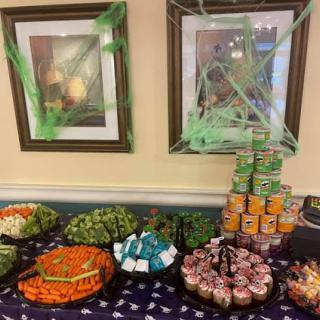 A delightful spread of snacks and vegetables arranged for a festive occasion.