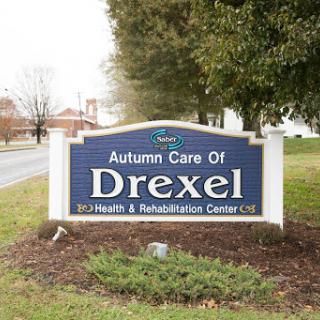 Sign for Autumn Care of Drexel, a health and rehabilitation center.