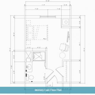 This image displays a detailed floor plan of a medical exam room.