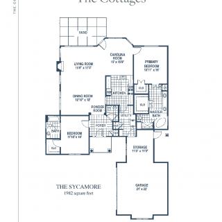 Architectural floor plan of a residential home.