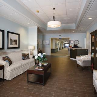 A welcoming lobby space featuring comfortable seating and tasteful decor.