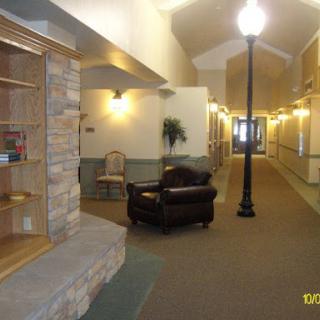 A welcoming lobby area with comfortable seating and soft lighting.