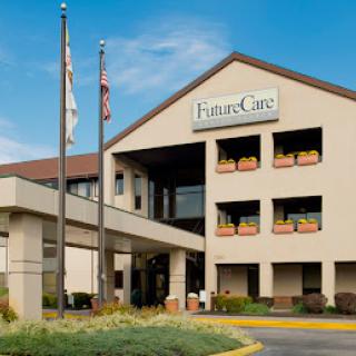 FutureCare healthcare facility showcasing modern architecture and welcoming entrance.