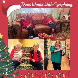 Festive gathering with the Texas Winds Symphony.