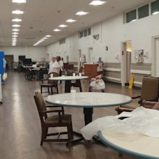 An empty hospital ward showcasing a clean and organized interior.