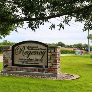 Entrance sign for the Regency Retirement Village.