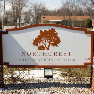 Sign for Northcrest Rehab Nursing Center.