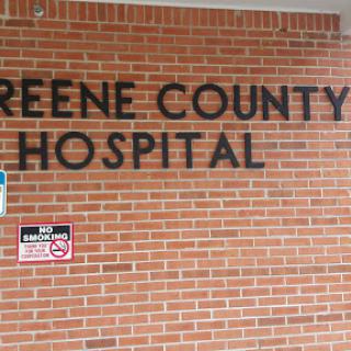 The exterior sign of Greene County Hospital.