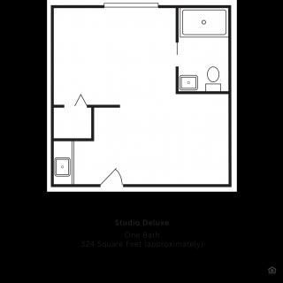 A simple floor plan showcasing a basic room layout.