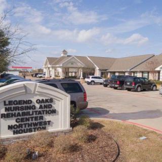 Legend Oaks Nursing and Rehabilitation Center Northwest Houston with a visible parking area.