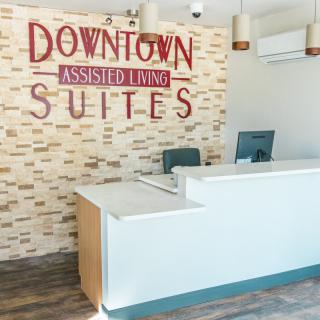 Reception area at Downtown Assisted Living Suites.