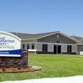 A building with a sign indicating the Good Samaritan Society.