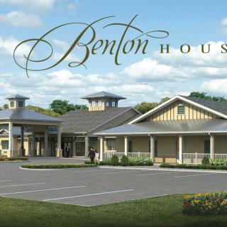 Exterior view of Benton House, a senior living facility.