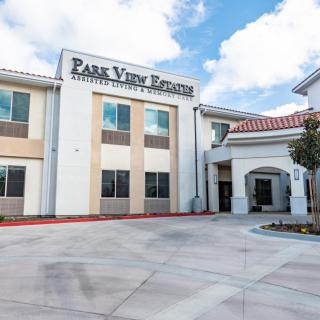 Exterior view of the Park View Estates building.