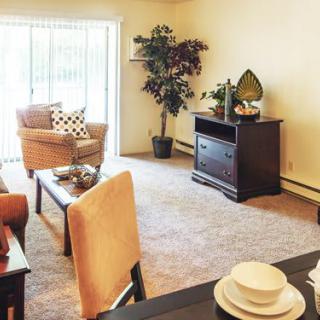 A cozy living room featuring modern furniture and elegant home decor.