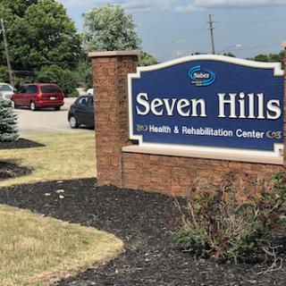 Entrance sign for Seven Hills Health & Rehabilitation Center.
