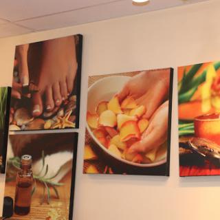 A collection of vibrant photographs showcasing food preparation and natural ingredients.