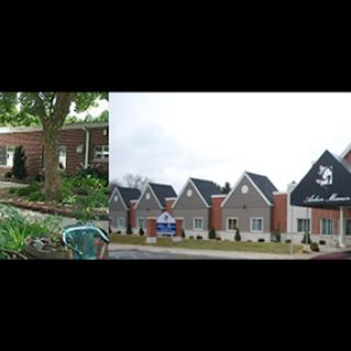 A view showcasing residential buildings with well-maintained landscaping.
