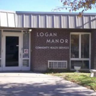 The entrance to Logan Manor Community Health Services.