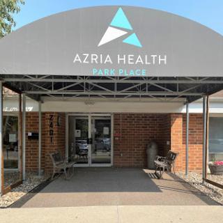 The entrance to Azria Health Park Place, a healthcare facility.