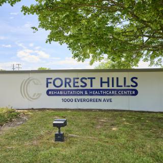 Signage for Forest Hills Rehabilitation & Healthcare Center located on Spurlock Ave.