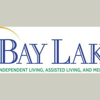 Bay Lake logo promoting independent living, assisted living, and medical care services.