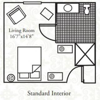 Standard interior floor plan with dimensions and layout.