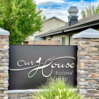 Entrance sign for an assisted living facility.