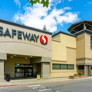 Exterior view of a Safeway supermarket.