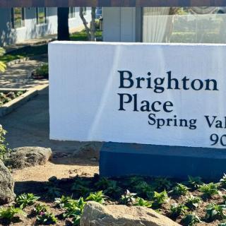 A sign for Brighton Place in Spring Valley.