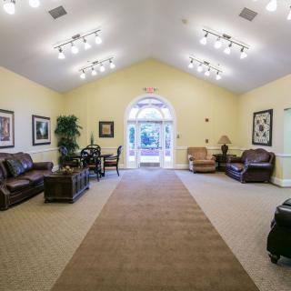 A welcoming lobby area with comfortable seating and elegant lighting.
