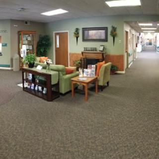 A cozy lobby featuring comfortable seating and a welcoming atmosphere.