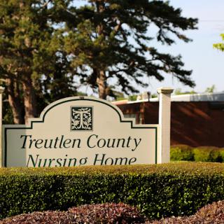 Entrance sign of the Treutlen County Nursing Home.