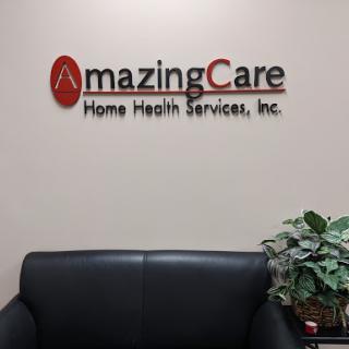 Reception area of Amazing Care Home Health Services, showcasing a professional and welcoming environment.