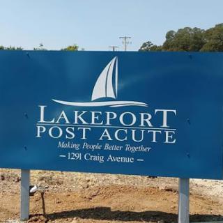 Sign for Lakeport Post Acute, emphasizing their commitment to enhancing people's experiences.