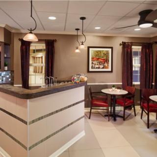 A modern and welcoming reception area with stylish seating and decor.