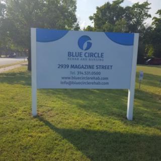 Sign for Blue Circle located on Magdalen Street.