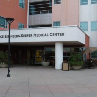 Entrance to a medical center building.