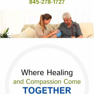 A nurse providing care to an elderly patient at home, emphasizing healing and compassion.