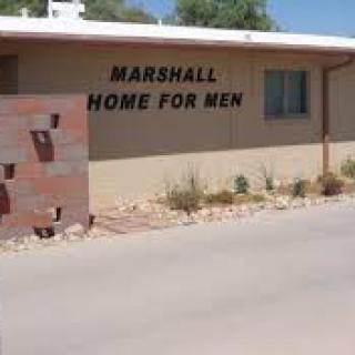 Exterior view of the Marshall Home for Men care facility.