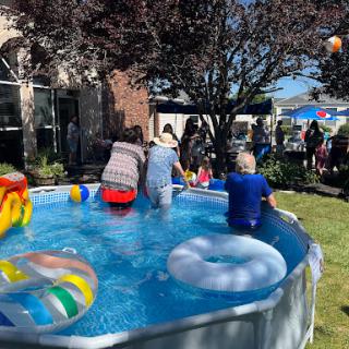 A fun-filled day at the pool with family and friends enjoying the summer sun.