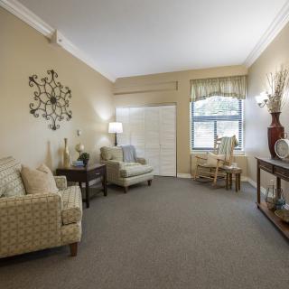 A cozy living room with stylish furniture and elegant decor.