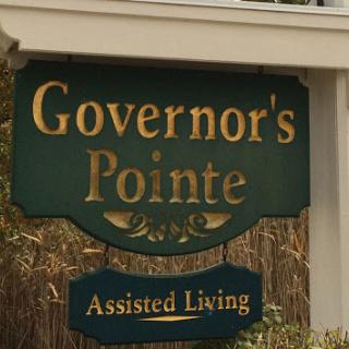 Signage for Governor's Pointe Assisted Living facility.